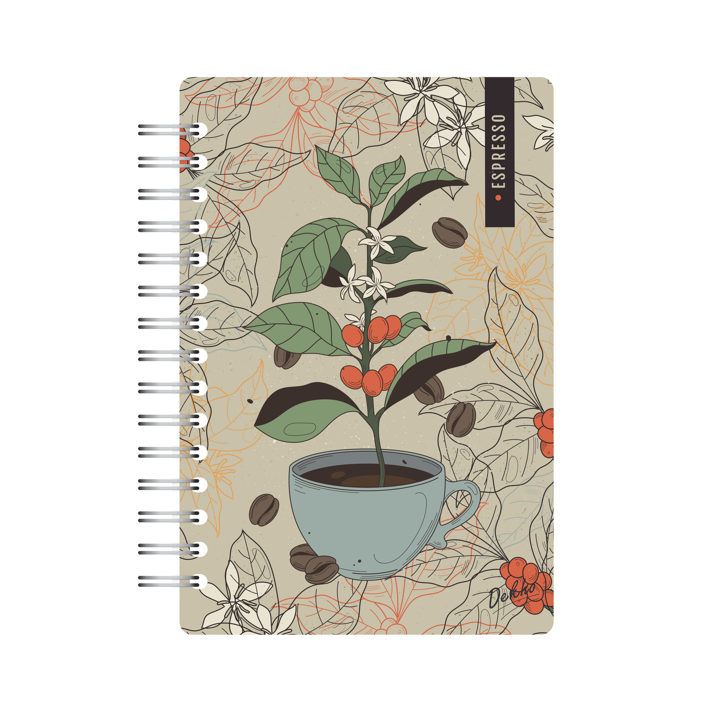 Cuaderno de Madera Color | Taza café |