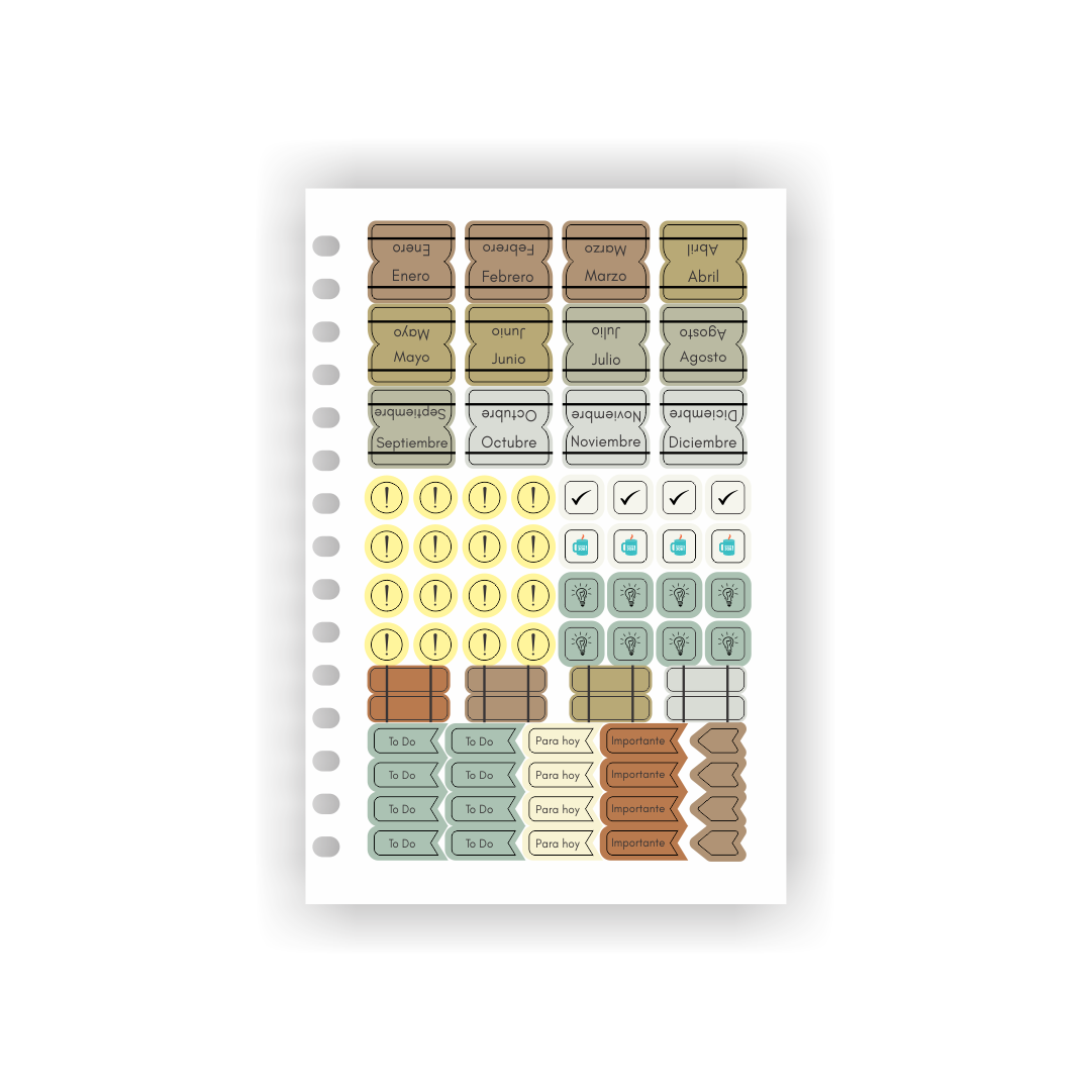 Combo Planeador diario | Floral | con recarga anual