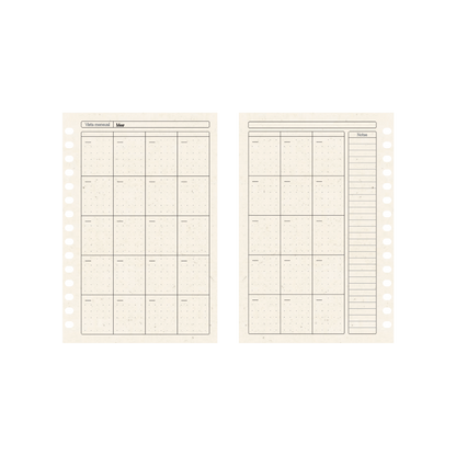 Combo Planeador diario | Floral | con recarga anual