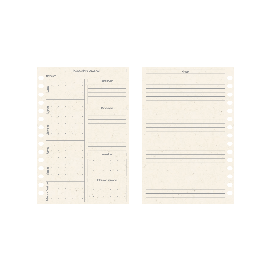 Combo Planeador diario con recarga anual
