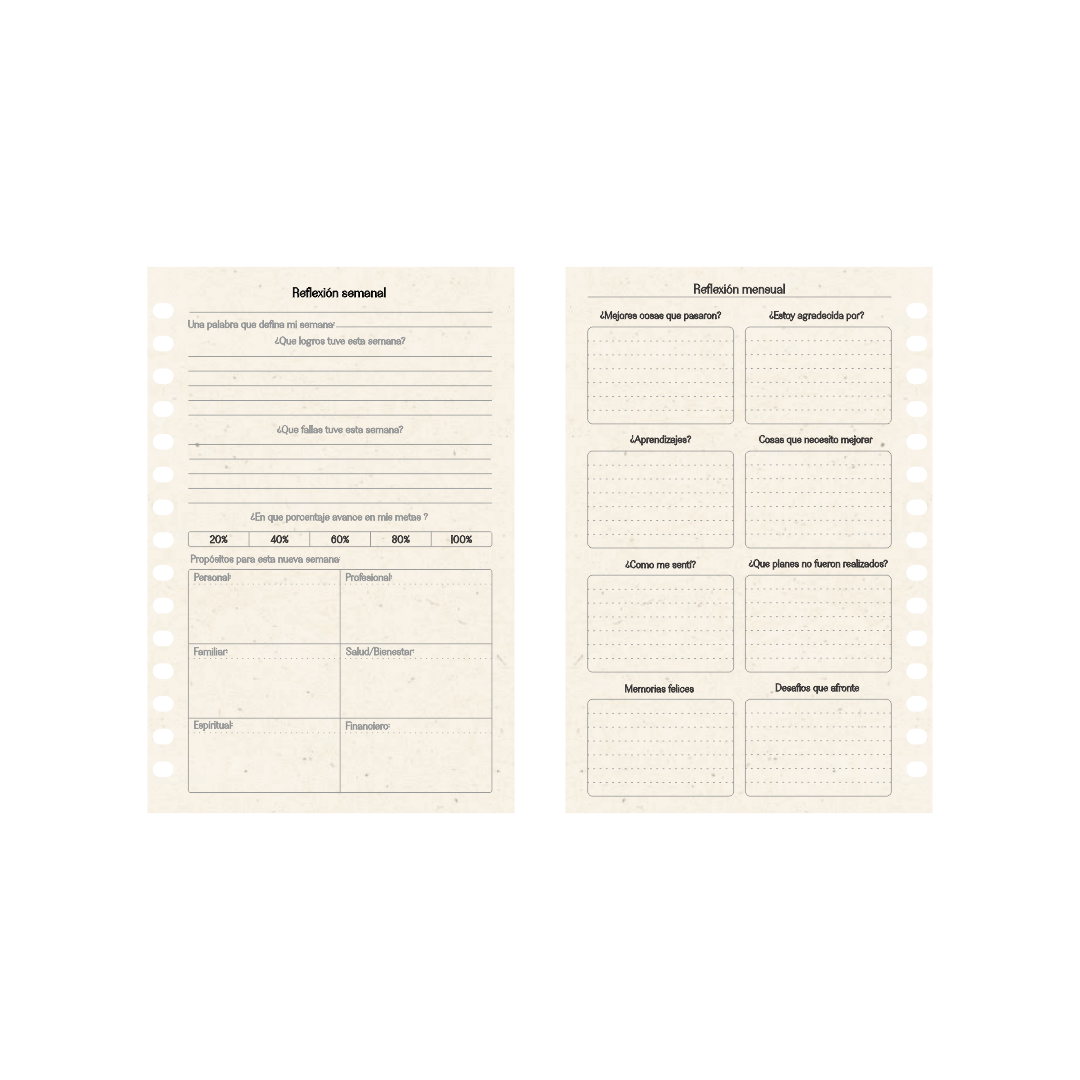Combo Planeador diario con recarga anual
